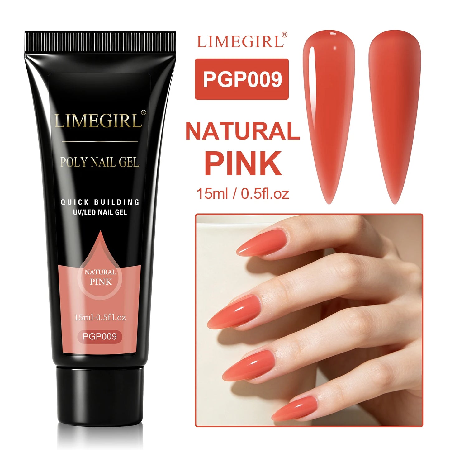 LIMEGIRL 25Colors Poly Extension Nail Gel For Nails Art Acrylic Manicure Design UV Varnishes Semi Permanent Quick Extension Gel