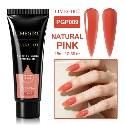 LIMEGIRL 25Colors Poly Extension Nail Gel For Nails Art Acrylic Manicure Design UV Varnishes Semi Permanent Quick Extension Gel
