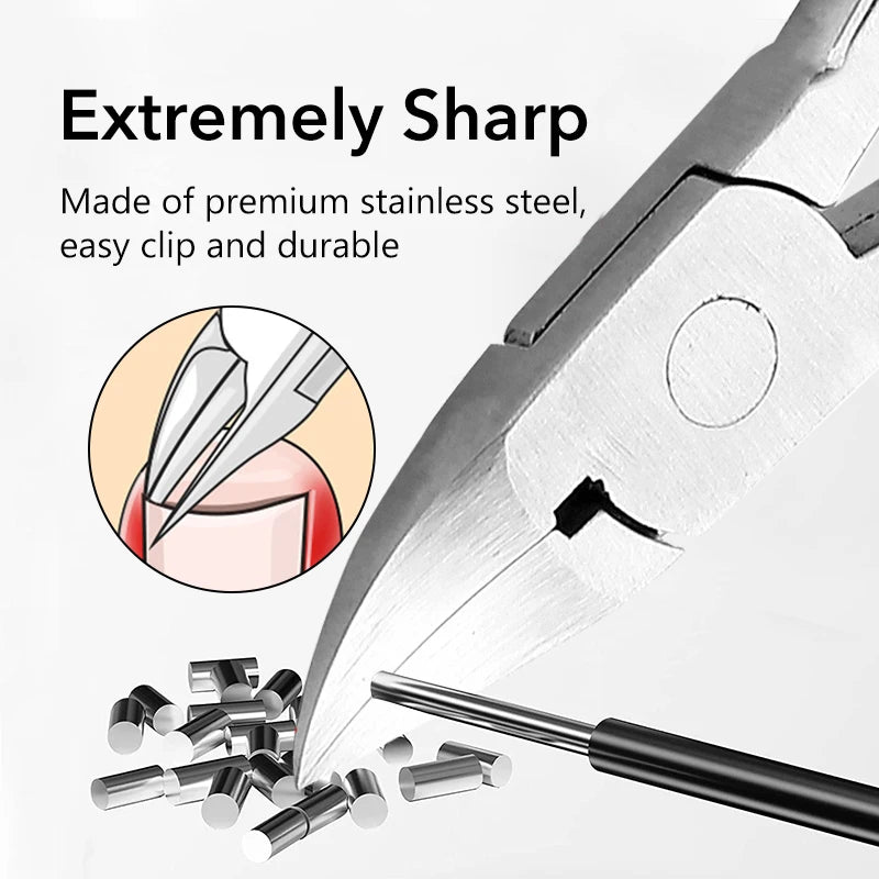 Professional Nail Clipper Thick Nail Nippers Dead Skin Removal Nail Art Pedicure Care Piler Cutter Scissor Tools