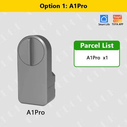 CDOK A1Pro Tuya Bluetooth Smart Lock Is Installed on the Traditional Door Lock Manual Knob to Achieve Smart Unlocking