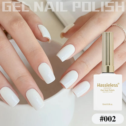 Hassleless 15ml White Gel Nail Polish, French Extension, Requires Uv Led Lamp, Gel French Manicure, Nail Supplies, Nail Art for