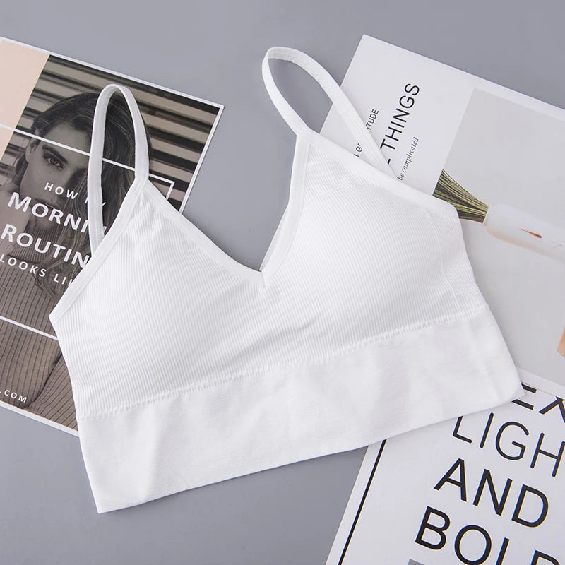 Women's Bra Tube Top Crop Top Female Seamless Back Outdoor Sports Underwear Bra For Women Cotton Female Bra Tops Brassiere