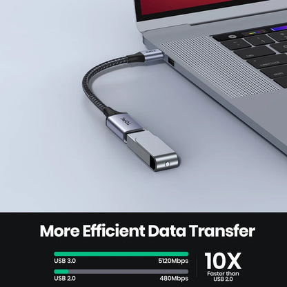 TOPK USB-C till USB-A OTG-adapter – dataöverföring och laddning