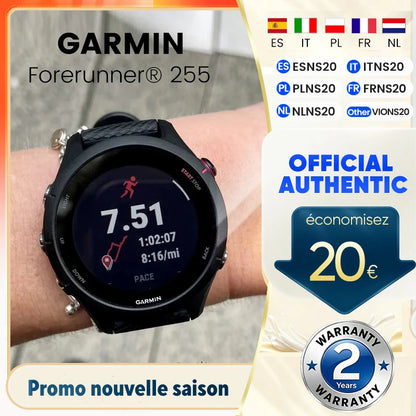 Garmin Forerunner 255 Sportklocka 46mm – 1,3" Färgskärm, Multi-band GPS, 14 Dagars Batteri, 5ATM, EU-lager