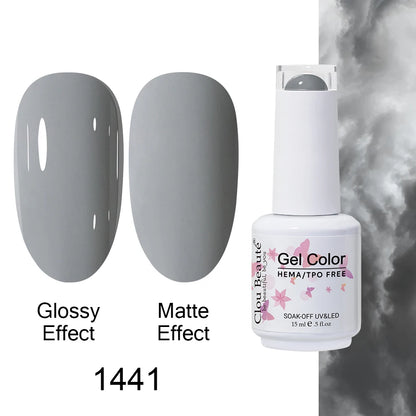 Clou Beaute Gel Nail Polish Neon Brown Royal Blue Red Green Pastal Nude Nail Art Varnishes Gel Lacquer Top Coat UV Gel Nail