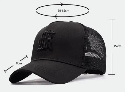 New Hat Men's Summer Thin High Top Baseball Cap Tide Big Head Fence Mesh Breathable Cap Sunscreen Sun Hat
