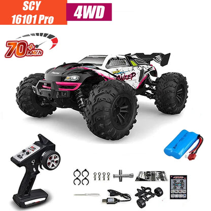 MJX VS RC Car SCY 16101 16102 PRO 4WD 70Km/h 1/16 High Speed Drift Monster Off-road Remote Control Vehicle Electric Crawler