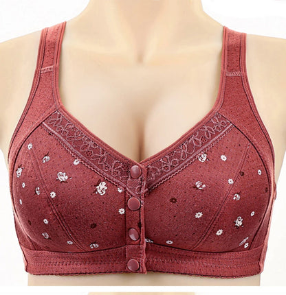 FallSweet 3Pcs/Set Front Closure Bra for Women Plus Size Bras Seamless Wireless Bralette Lace Brassiere Sexy Ladies Lingerie