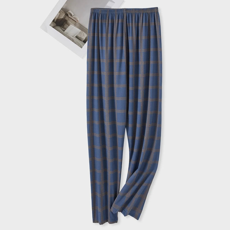 Herr Pyjamasbyxor Långa – Tunna Andningsbara Casual Hemmabyxor, 12 Färger M–6XL