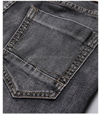 Tunna stretchiga denimjeans för män