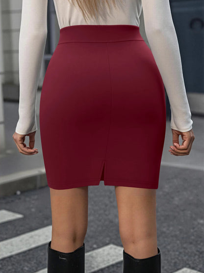 Stretchy High Waist Bodycon Mini Skirt Tight Fit Soft Breathable Fabric Ideal for Spring And Summer