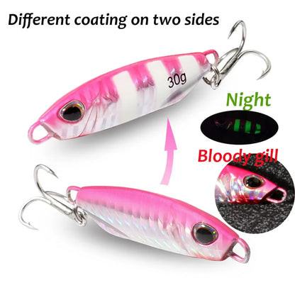 Metal Jig Fishing Lure 10g 20g 30g 40g Shore Casting Swimbait Spoon Spiner Laser LAKE Pesca Ocean Tackle Wobbler Artificial Bait