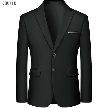 Herr Slim Fit Kavaj – Sträckbar Formell Blazer för Kontor, Bröllop & Casual, 13 Färger, Storlek S–7XL