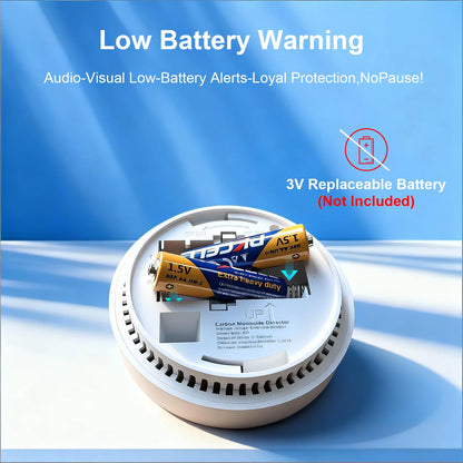 PGST kolmonoxidlarm med LCD-display och batteridrift, 2–8-pack