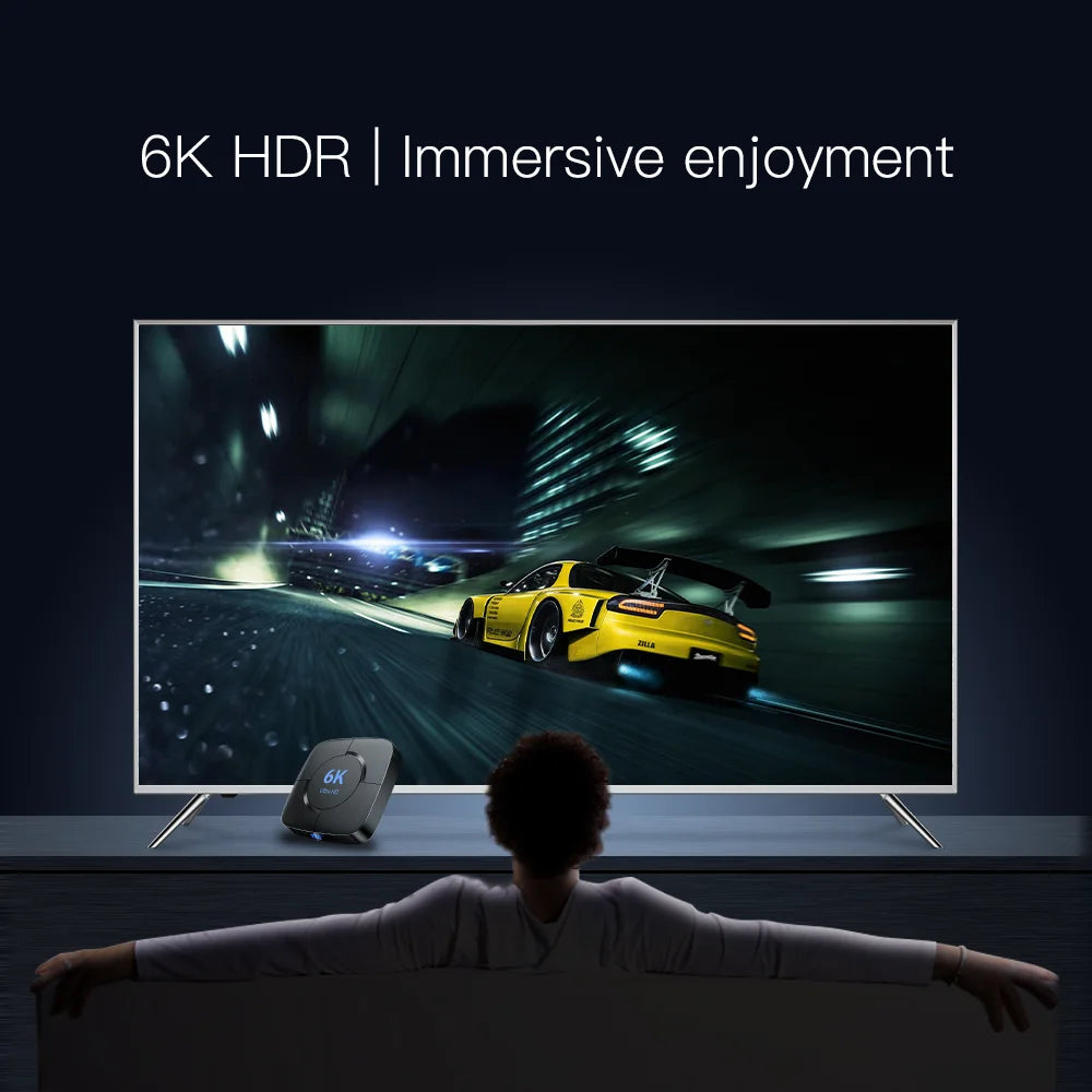 6K Android 10.0 TV BOX 4GB RAM 64GB ROM H616 Quad Core 2.4G/5G Wifi 6K Media Player Set Top Box