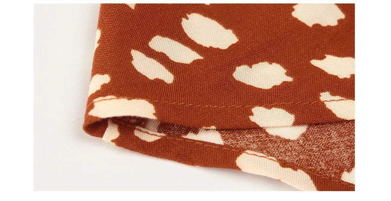 Vintage Blommig Boho Skjortklänning – Kortärmad, Lång, Nedvikt Krage, Skärp, 6 Färger, S–XL