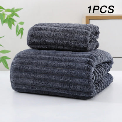 Thickening High Quality Bamboo Charcoal Coral Velvet Fiber Bath Towel Super Absorbent And Quick Drying Bath Towel Bathroom Use