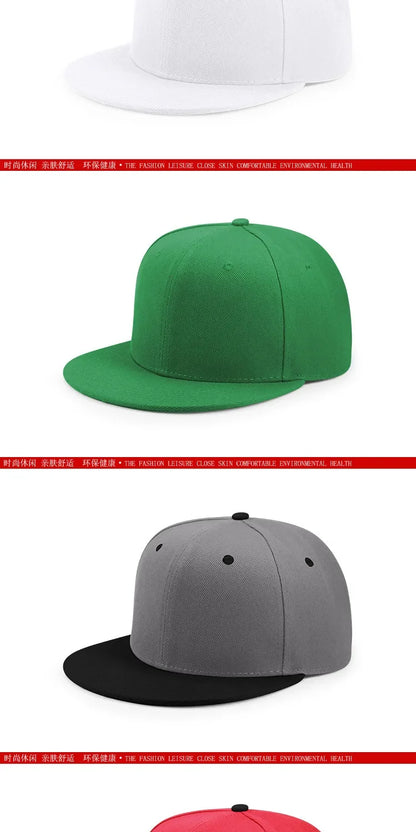 Big Bone Man Plus Size 64cm Baseball Caps Adult Flat Peak Hip Hop Fitted Hat Men Women Large Size Snapback Cap Size 60cm 62cm