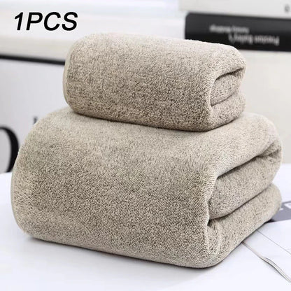 Thickening High Quality Bamboo Charcoal Coral Velvet Fiber Bath Towel Super Absorbent And Quick Drying Bath Towel Bathroom Use