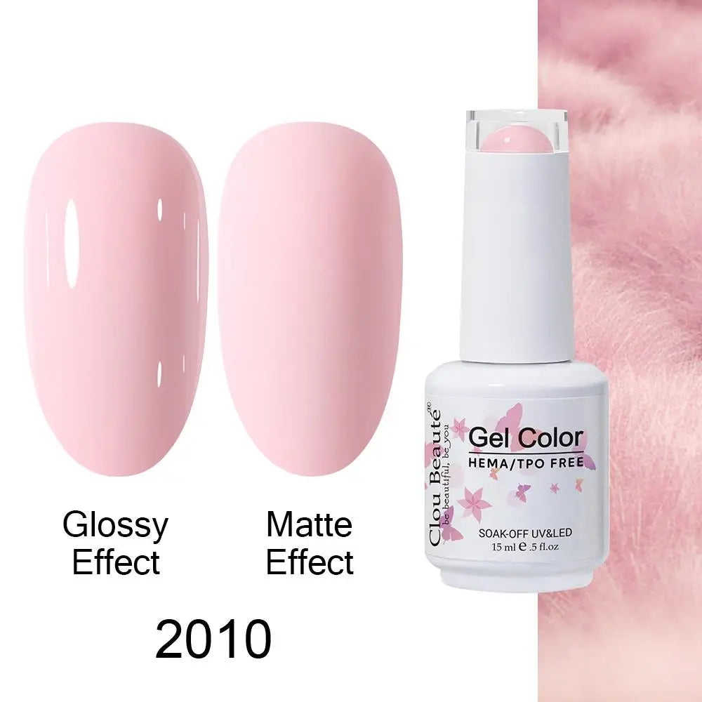 Clou Beaute Gel Nail Polish Neon Brown Royal Blue Red Green Pastal Nude Nail Art Varnishes Gel Lacquer Top Coat UV Gel Nail