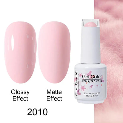 Clou Beaute Gel Nail Polish Neon Brown Royal Blue Red Green Pastal Nude Nail Art Varnishes Gel Lacquer Top Coat UV Gel Nail