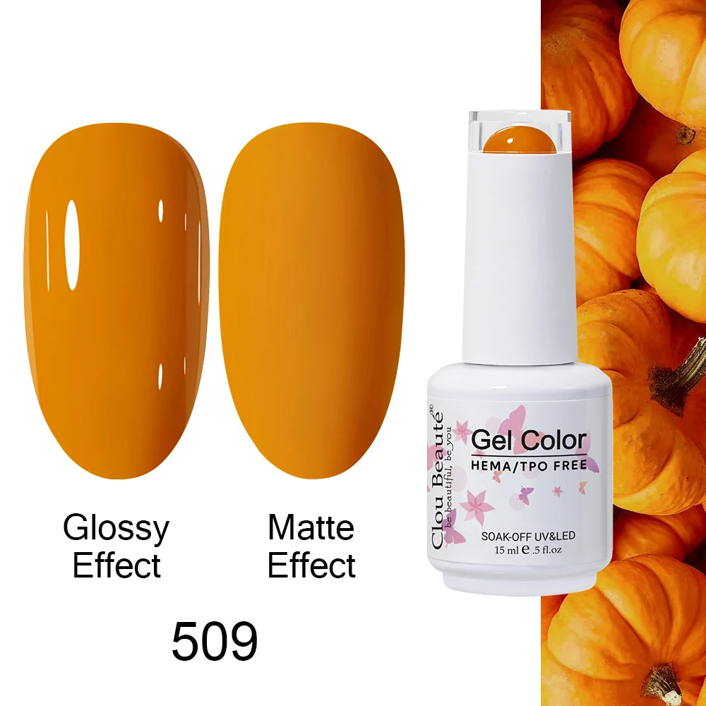 Clou Beaute Gel Nail Polish Neon Brown Royal Blue Red Green Pastal Nude Nail Art Varnishes Gel Lacquer Top Coat UV Gel Nail