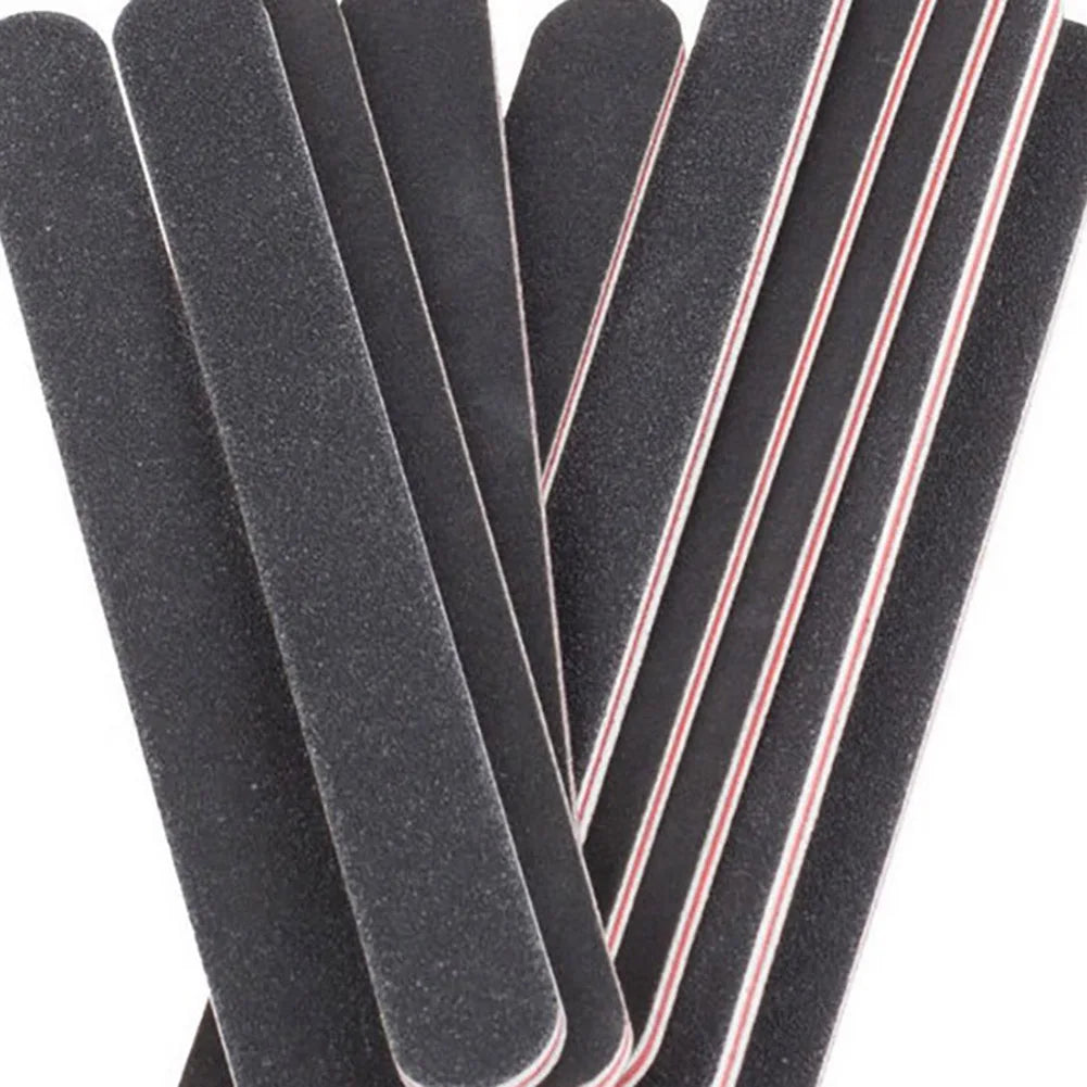 10Pcs Nail Files Sanding 100/180 Round Grit Buffer Block Pedicure  Manicure Buffing Polish Beauty Tools Professional Nail Files