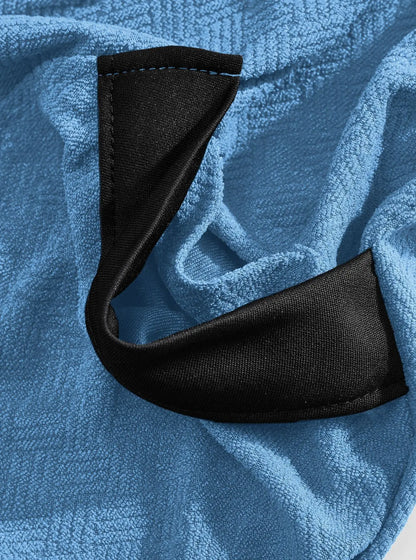 Men's Twill Fabric Long Bathrobe with Belt Design, Double Pockets, Casual Home Pajamas, Loose Fit, Hotel Resort Style, Nightwear