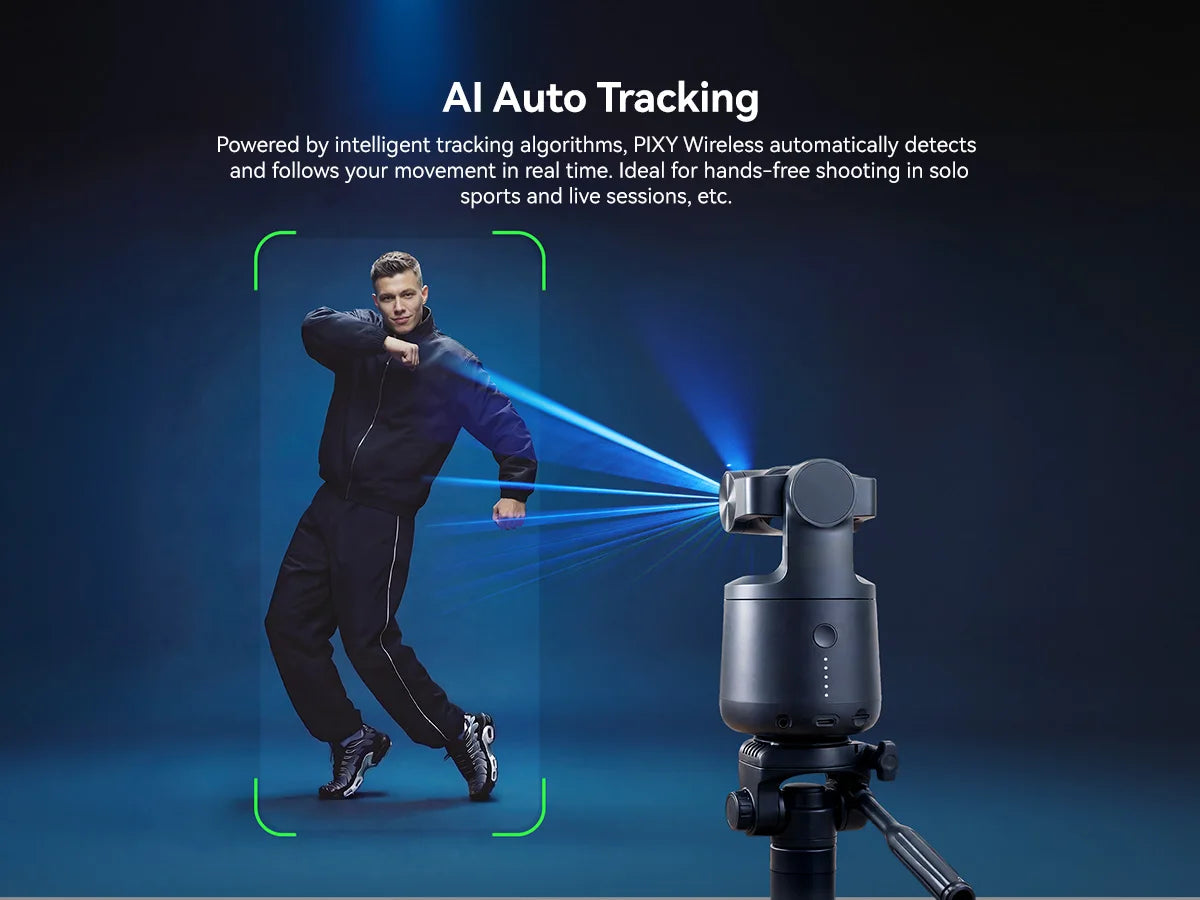 EMEET PIXY Wireless 4K Webcam Dual-Lens AI Tracking PTZ Streaming Camera Gesture Control HDR Live Streaming for YouTube/Facebook