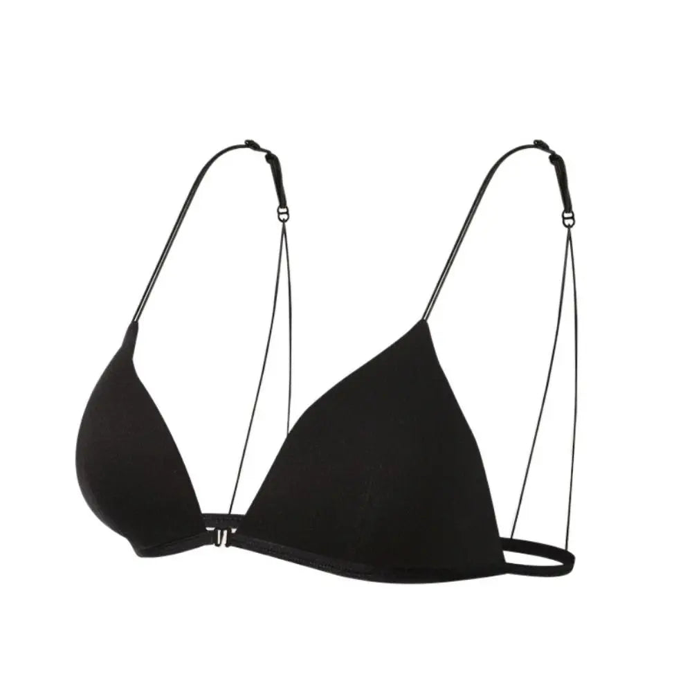 Fachion Triangle Bras for Women Thin Strape Push-up French Style Bra Beauty Back Lingerie Wireless Bra Girls