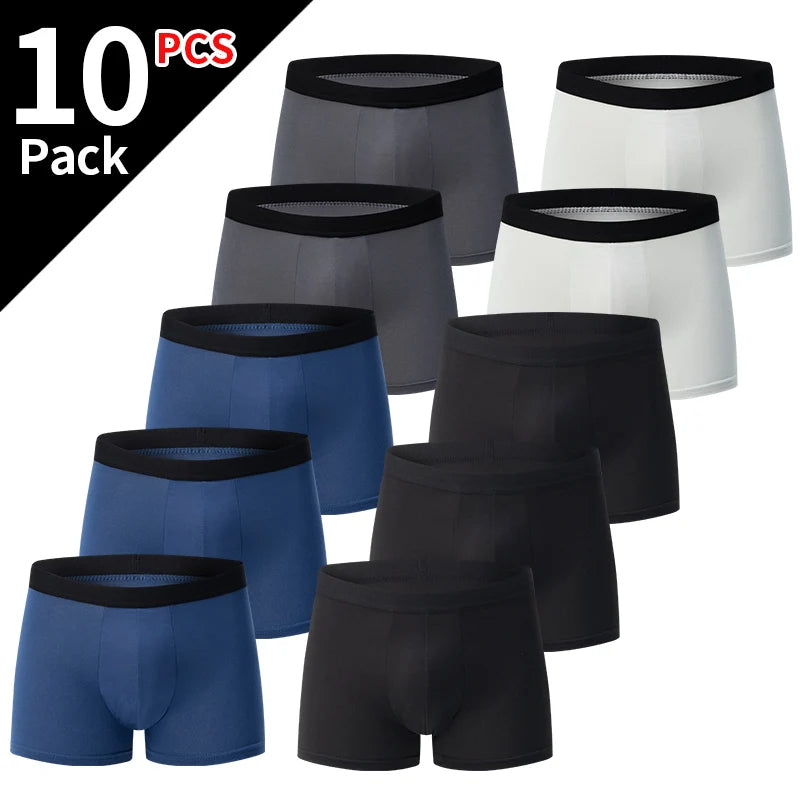 Herr Boxershorts 5/10-pack Svart Guldtryck – Bekäma Plus Size Sport & Strand, S–XXXL
