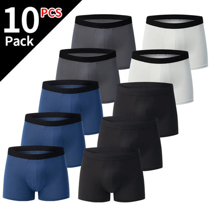 Herr Boxershorts 5/10-pack Svart Guldtryck – Bekäma Plus Size Sport & Strand, S–XXXL