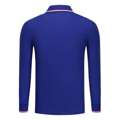 Långärmad Polo-shirt med Eget Tryck eller Logotyp – Unisex S–4XL (Asian)