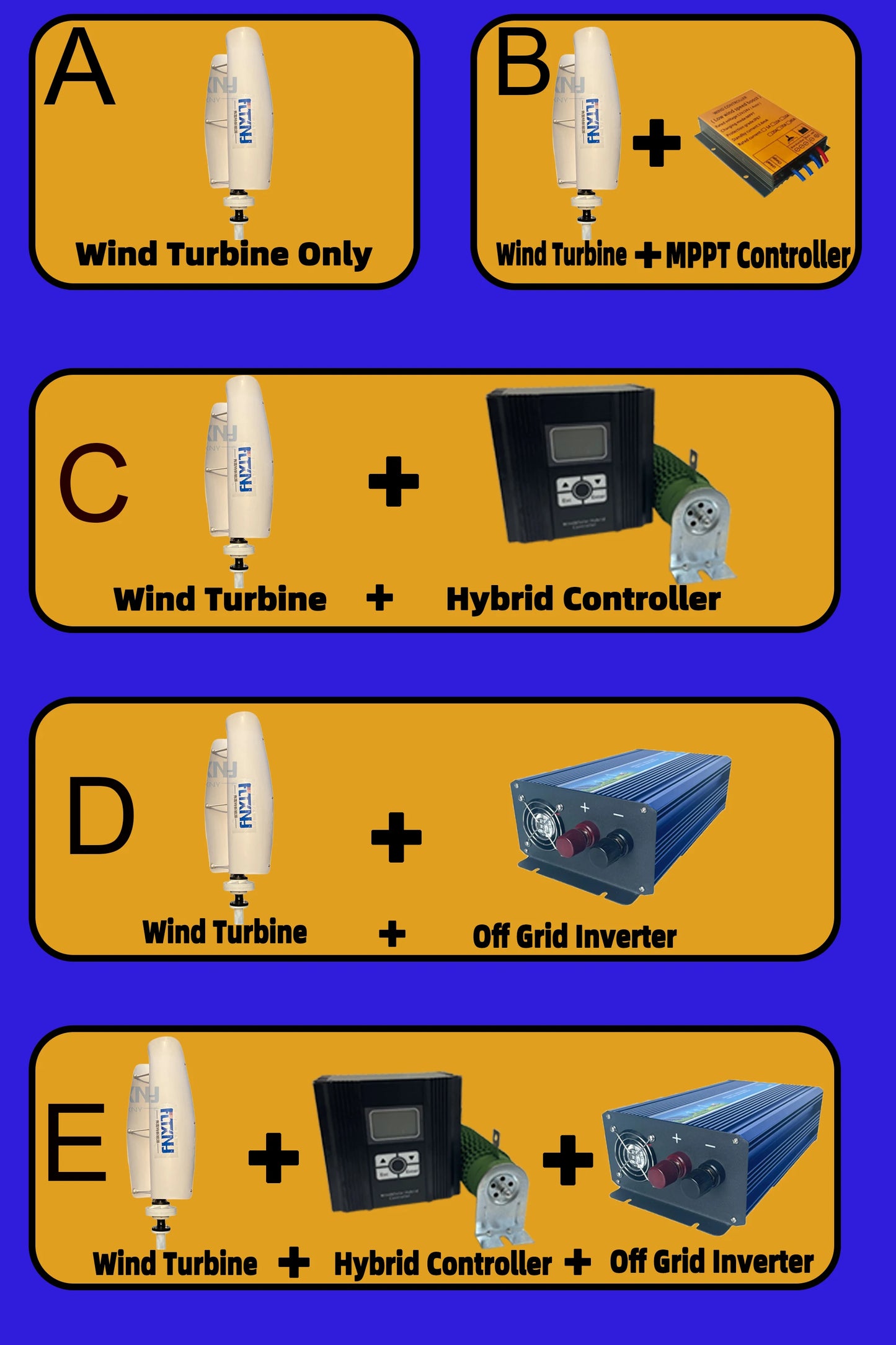 Vertikal Vindturbin 10kW/30kW 12V–220V – Magnetlevitation Kärnlös 2 Blad Nätansluten/Off-Grid Hushåll Båt Gata, 6 Färger