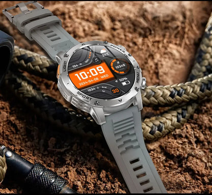 2026 New Men's GPS Outdoor Sports Smart Watch AMOLED Screen NFC Flashlight Heart Rate Monitor Waterproof Bluetooth Call 1000mAh