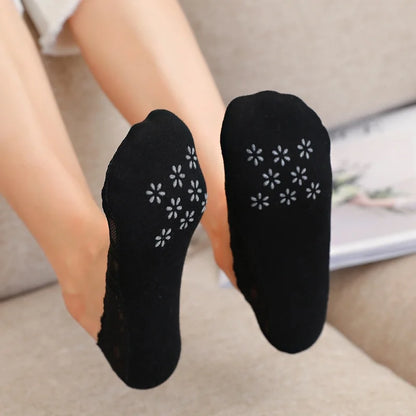 Women Socks Summer Thin Breathable Silicone Non-slip Invisible Lace No-show Boat Sock Transparent JK Fashion Casual Low Cut Sock