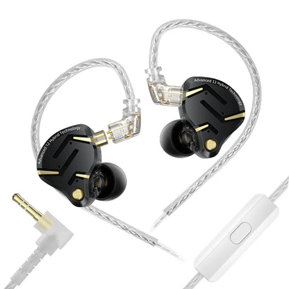 KZ ZS12 Pro 2 in-ear-hörlurar med hybridteknik och löstagbar kabel