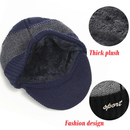 Winter Hats Skullies Beanies Hat Men Winter Beanies For Women Wool Scarf Caps Balaclava Mask Gorras Bonnet Knitted Hat