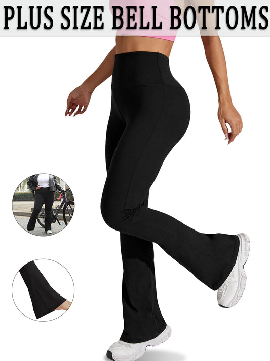 Dam Flare Leggings Stor Storlek 2026 – Hög Midja Tummy Control Supermjuka Bootleg Bell Bottom Yoga Löpning, 0XL–5XL