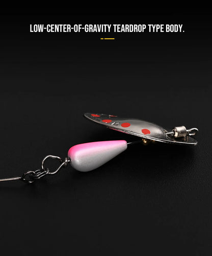 BLUX AR-S Rotating Spinner Metal Lure 2.1g/3.5g Single Hook Artificial Bait Copper Blade Spoon Stream Area Trout Fishing Lure