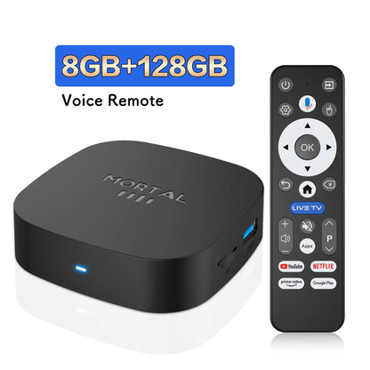 New 2026  Android TV Box T1+ Rockchip RK3518 Android 14 8GB RAM 128GB ROM WiFi 6 BT 5.4 Dual UI 8K Ultra HD Smart Media Player