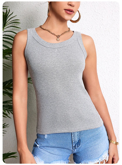 1/3 Pieces Four Seasons Thin Ladies Solid Color Joker Camisole Young Women Plus Size Comfortable and Sexy T-shirt Shirt Casual