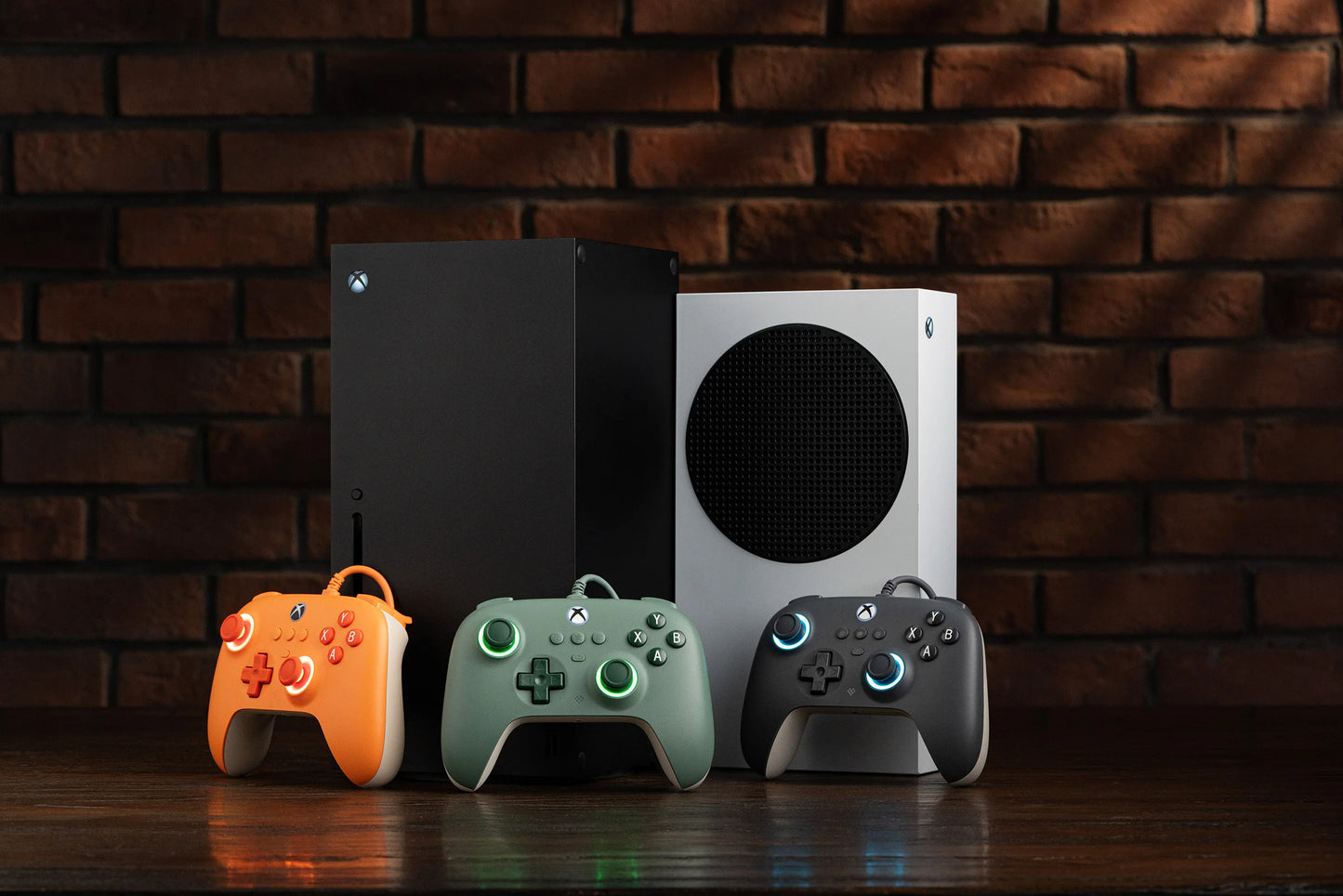 8BitDo Ultimate C Kabelansluten Xbox Handkontroll – Hall Effect GuliKit RGB Fire Ring USB Xbox Series X|S/One/PC Windows 10/11
