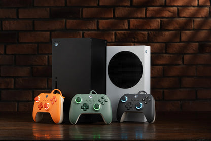 8BitDo Ultimate C Kabelansluten Xbox Handkontroll – Hall Effect GuliKit RGB Fire Ring USB Xbox Series X|S/One/PC Windows 10/11