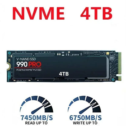 990 PRO M.2 2280 PCIe Gen4 NVMe SSD 2TB 4TB For PS5 Laptop Desktop