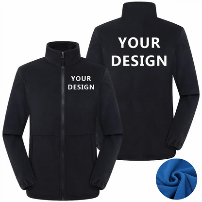 Herr/Dam Fleecejacka Vinter 2026 – Anpassningsbar Tryck Vandring Camping Outdoor S–4XL 6 Färger