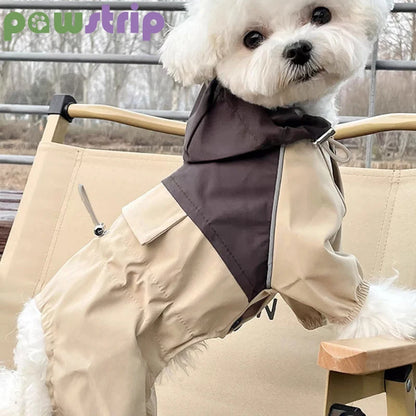 Autumn Winter Waterproof Dog Clothes Outdoor Windproof Dog Raincoat Warm Pet Clothes for Small Medium Dogs Comfy Puppy Clothes