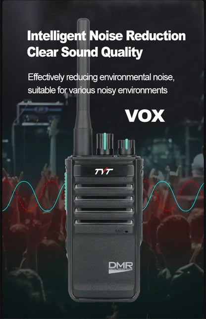 TYT MD-795 DMR Digital Walkie Talkie UHF 400-470MHz 4W/1W 64 Channels Voice Encryption Two Way Radio Long Range