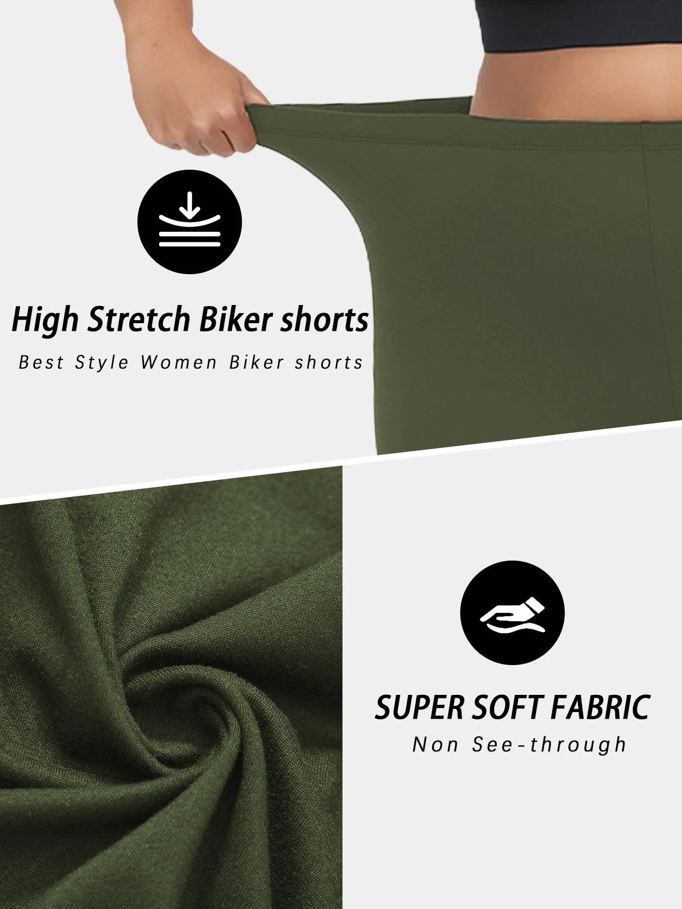Plus Size Women Athletic Shorts Super Soft Biker No See Through Workout Yoga Running Home Casual