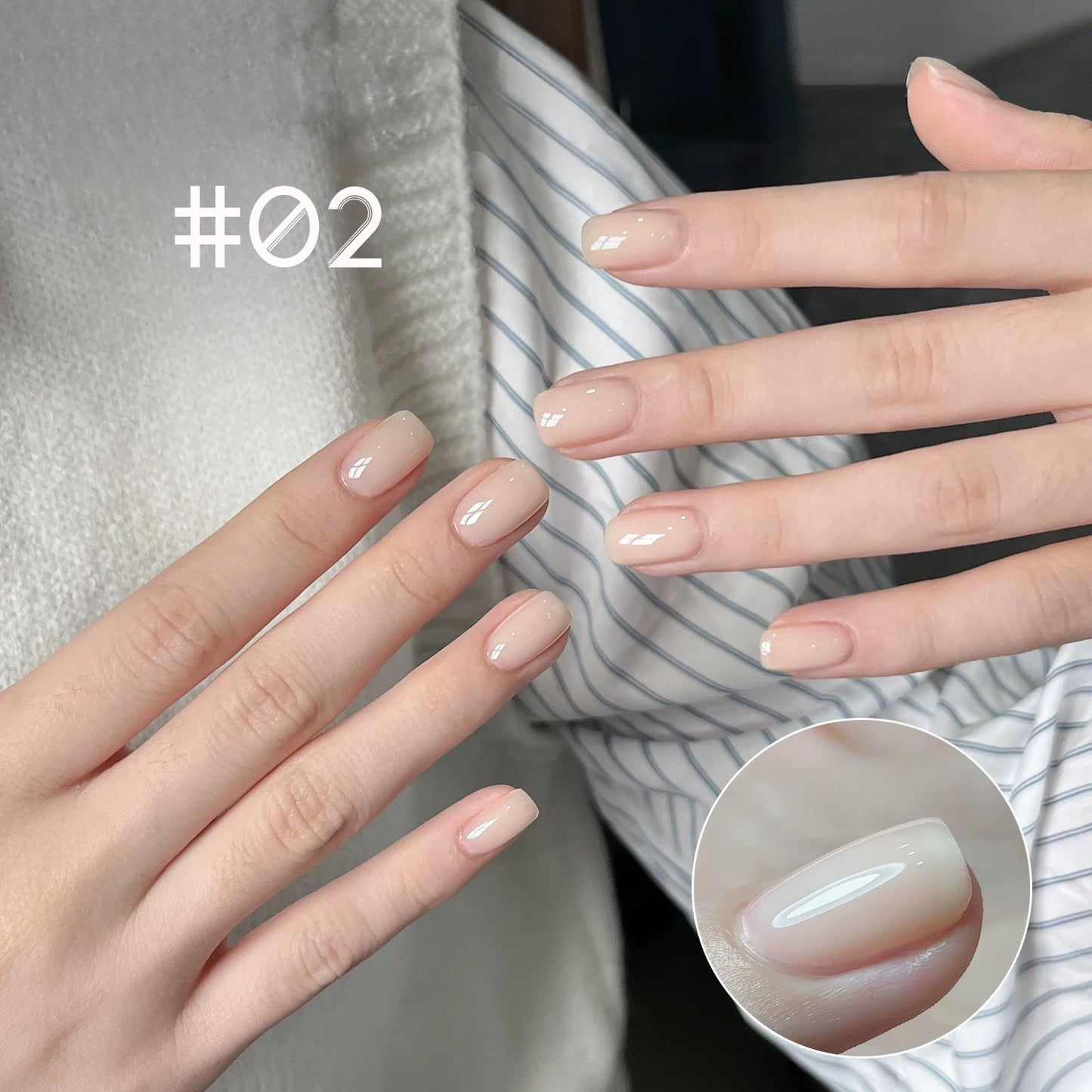 1-24pcs WS Jelly Jade Nude Pink Gel Nail Polish Natural Pink Translucent Color LED UV Gel Soak Off For Home Salon Nail Art DIY